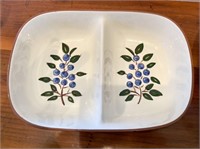 Stangl "Blue Berries" divided bowl