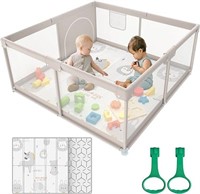 Baby Playpen with Mat, 47x47inch