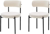 LivinVeluris Cream Dining Chairs Set of 2, Modern