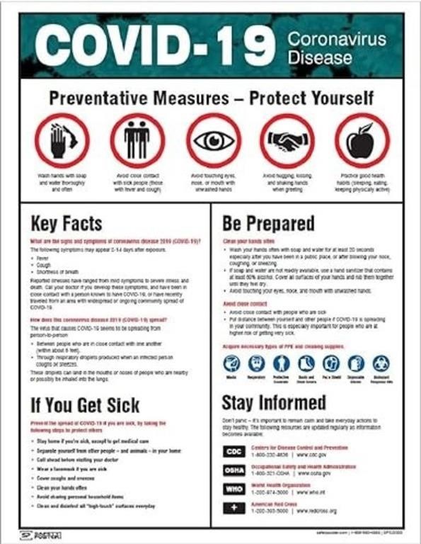 Information Safety Poster, Laminated,
