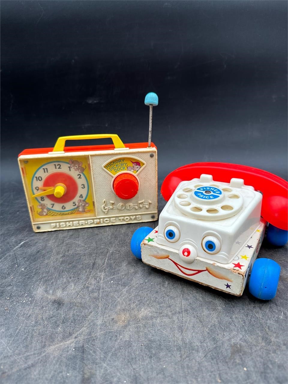 Vtg Fisher Price Phone & Hickory Dickory Dock