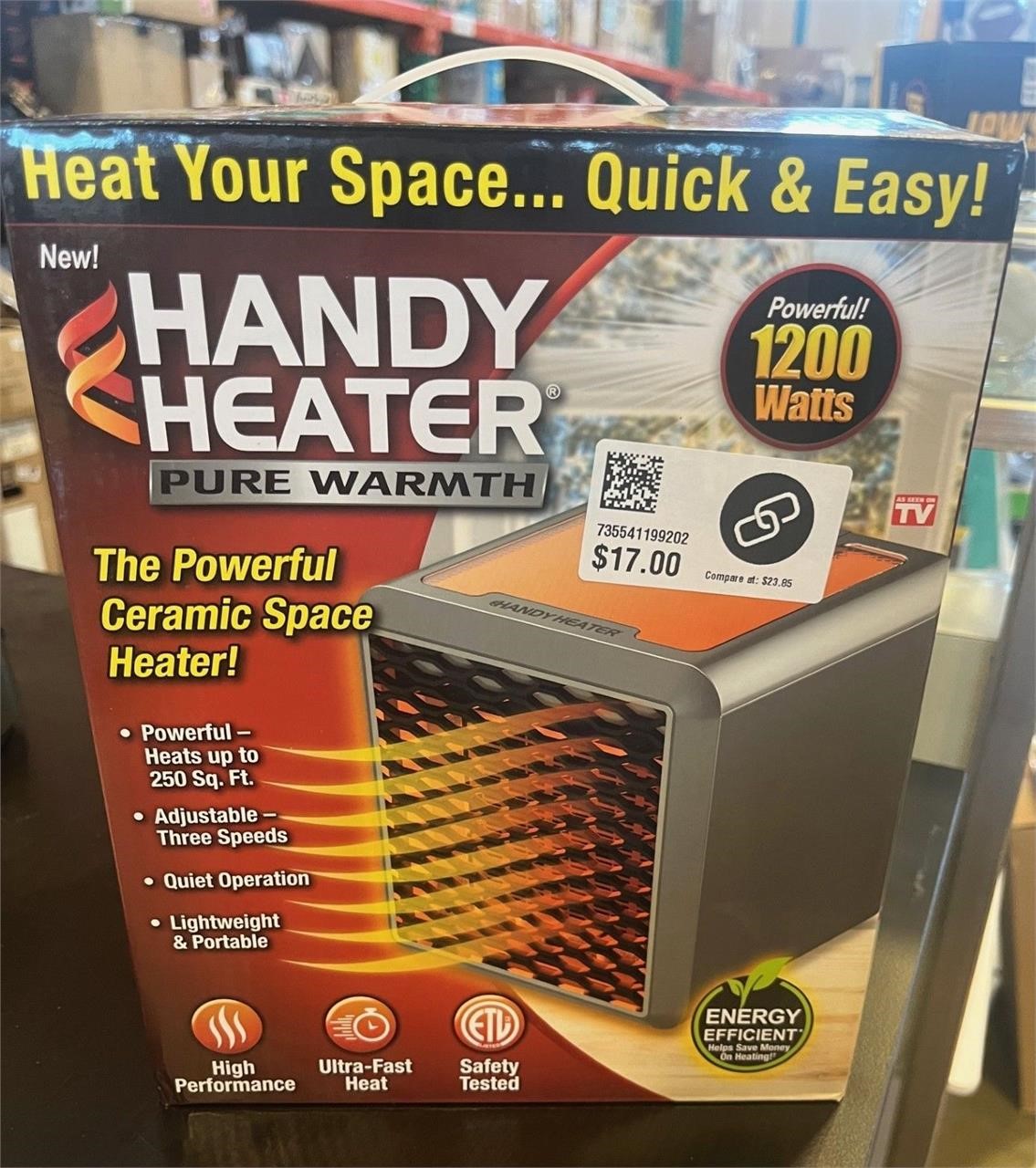Handy Heater Pure Warmth Ceramic Space Heater