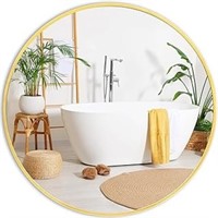 Fabuday Gold Circle Mirror For Bathroom - 24 Inch
