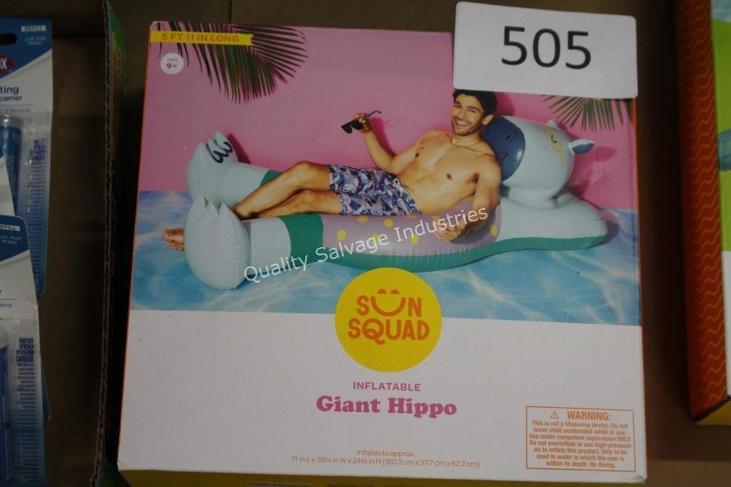 giant inflatable hippo