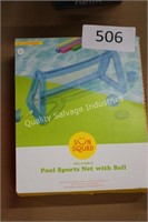 pool sports net with ball
