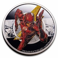 2023 Niue 1 Oz Silver Coin $2 The Flash Colorized