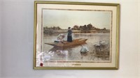 'AFTERNOON PUNTING' BY B.D. FIGMUND FRAMED PRINT