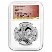 2023 1 Oz Silver Eos And The Horses Ms-70 Ngc Fdi