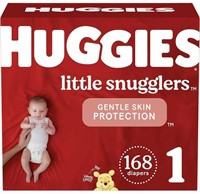 HUGGIES LITTLE SNUGGLERS BABY DIAPERS, SIZE 1,