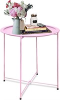 Garden 4 You End Table Metal Side Table Pink