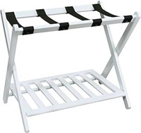 Casual Home Shelf-white Luggage Rack, 26.75" Wide