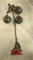 BRASS WINDCHIME WITH SAILBOAT