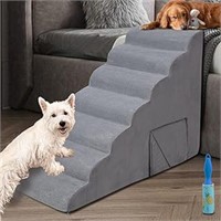 A.fati 33 Inches Dog Steps For High Bed, 7 Tier