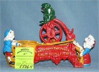 Vintage cast iron Professor Pug Frog bank