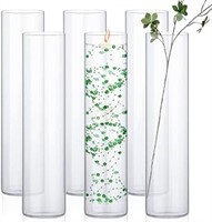 Tessco 6 Pack Glass Cylinder Vases Clear Flower