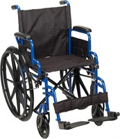 Drive Medical Blue Streak Wheelchair with Flip Bac