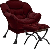 Congermom Lazy Chair with Folding Ottoman Modern L