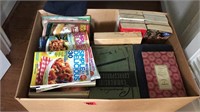 BOX OF ASST. COOK BOOKS AND ETC