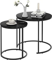 Black Marble Nesting Coffee Table For Small Place