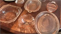 COLLECTION OF PINK DEPRESSION GLASS