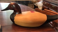 GEORGE BARBER'S PAINTED CANVASBACK DECOY