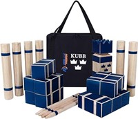 Rally and Roar Kubb Yard Game Set - Rubberwood or