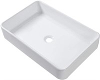 Lordear White Bathroom Sink 24"x16" Rectangle