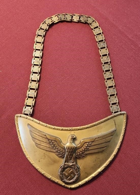 German Military Standard Bearer Gorget With Chain