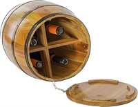 Vintiquewise Wine Barrel 4 Sectional Crate With