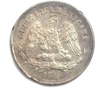1878-PIH 25 Centavos AU+ Mexico