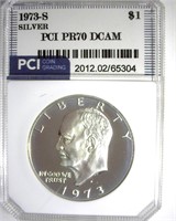 1973-S Silver Ike PR70 DCAM LISTS $1400