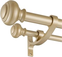 Light Gold Double Curtain Rods For Window 72 To