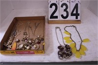 Flat W/ Costume Jewelry Include NY Necklace