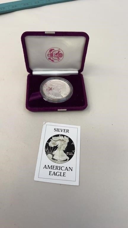 1986 Fine Silver Dollar Coin