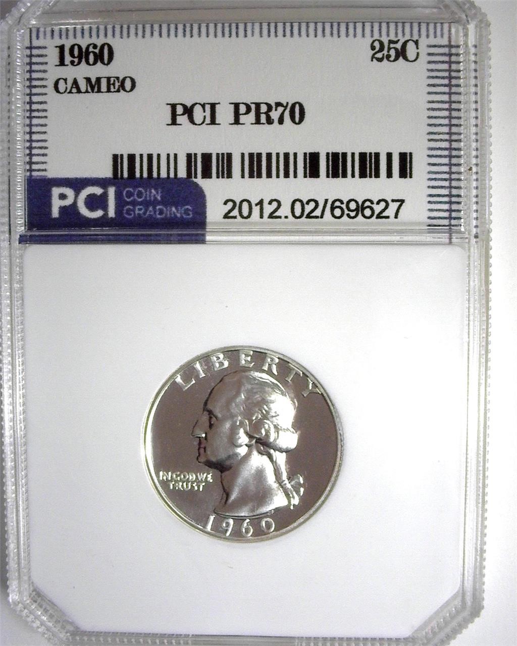 1960 Quarter PR70 Cameo LISTS $200 IN 69 CAM