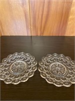 2 Small Glass Plates