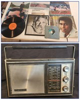 Vinyl Records & Magnavox Radio
