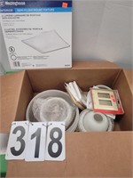 Box of Light Fixtures ~ Outlet Cover Plates
