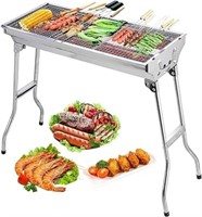 Barbecue Charcoal Grill Stainless Steel Folding