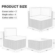 7 Piece Patio Furniture Set  Size: 7 Pcs