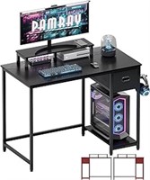 Pamray 39 Inch Computer Desk With Monitor Stand