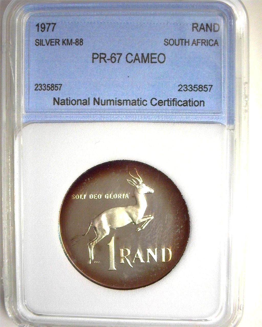 1977 Rand NNC PR67 Cameo S. Africa Silver
