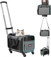 Rolling Pet Carrier With Wheels, Foldable Airline