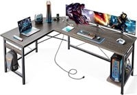 Coleshome 59" L Shaped Gaming Desk With Outlet