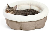 Cozy Microfiber Cat And Dog Bed, Blue