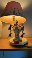 HAND PAINTED WINDMILL TABLE LAMP