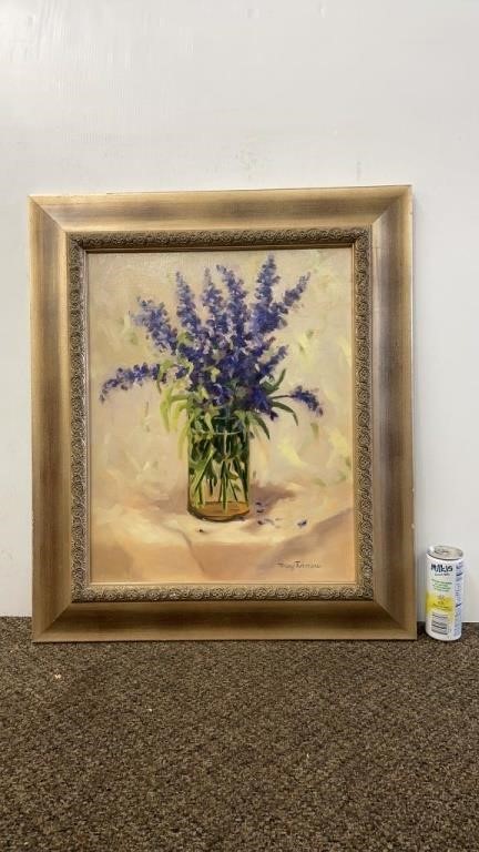 Mary Timmers still life painting on canvas - 16"