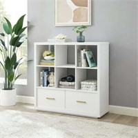 Steele 6 Cube Storage Bookcase  White Finish