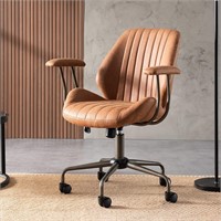 ovios Home Office Desk Chair  Mid-Back  Brown
