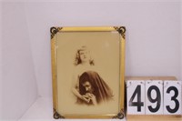 VTG. Picture Of Young Girl And Elderly Woman -